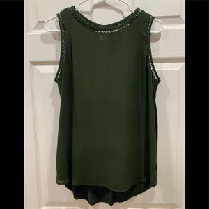 LOFT Flowy Dark Olive Green with Cutout Detail M